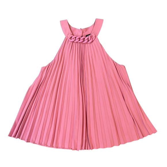 INC International Concepts Pink Pleated Chain Trim Sleeveless Top Women’s Size M - Picture 5 of 15